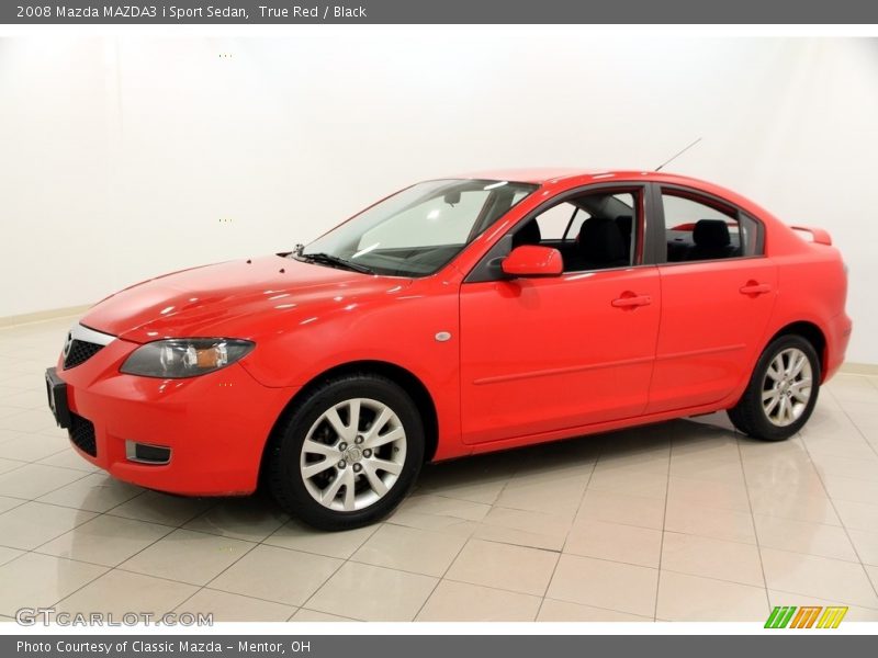 True Red / Black 2008 Mazda MAZDA3 i Sport Sedan