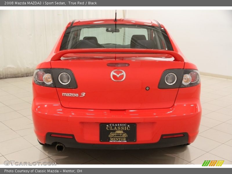 True Red / Black 2008 Mazda MAZDA3 i Sport Sedan
