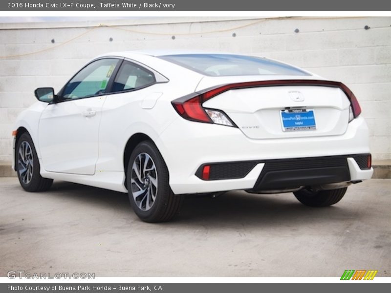 Taffeta White / Black/Ivory 2016 Honda Civic LX-P Coupe