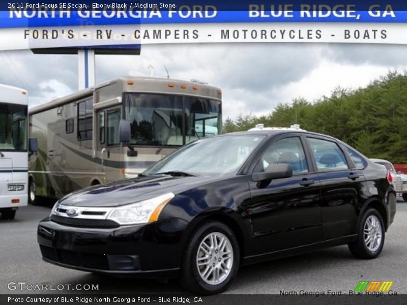Ebony Black / Medium Stone 2011 Ford Focus SE Sedan