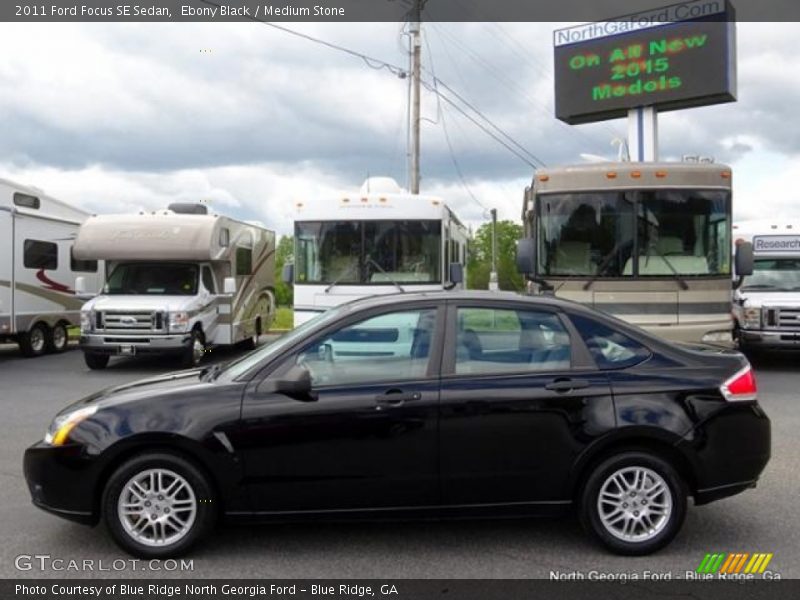 Ebony Black / Medium Stone 2011 Ford Focus SE Sedan