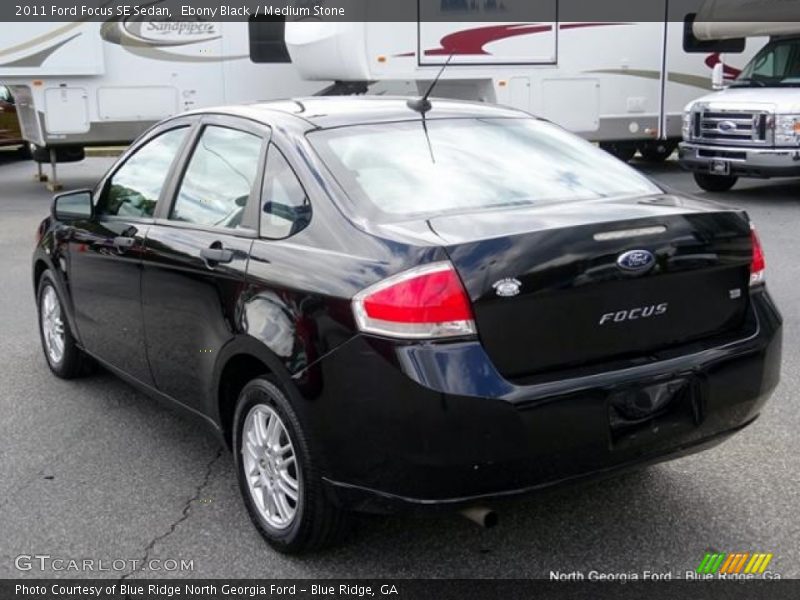 Ebony Black / Medium Stone 2011 Ford Focus SE Sedan