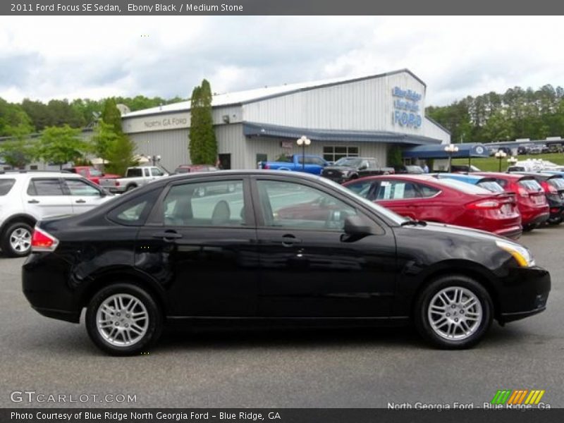 Ebony Black / Medium Stone 2011 Ford Focus SE Sedan