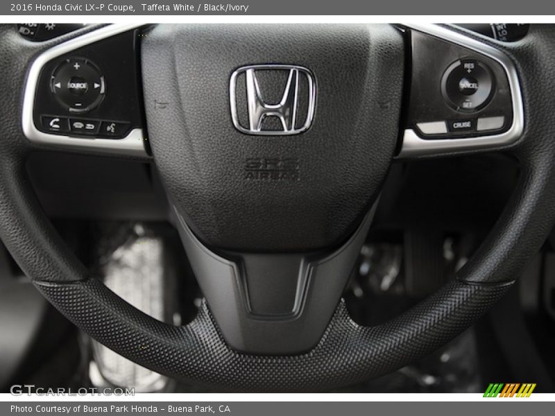 Taffeta White / Black/Ivory 2016 Honda Civic LX-P Coupe