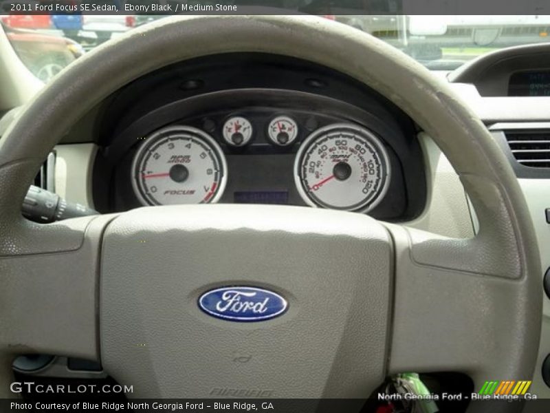 Ebony Black / Medium Stone 2011 Ford Focus SE Sedan