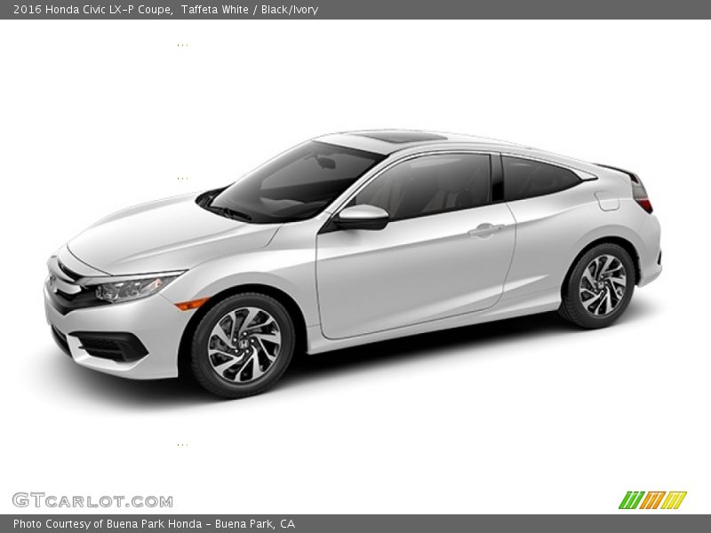 Taffeta White / Black/Ivory 2016 Honda Civic LX-P Coupe