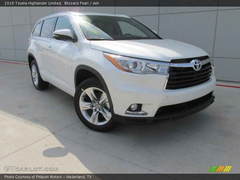 Blizzard Pearl / Ash 2016 Toyota Highlander Limited