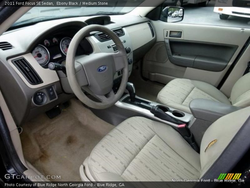 Ebony Black / Medium Stone 2011 Ford Focus SE Sedan
