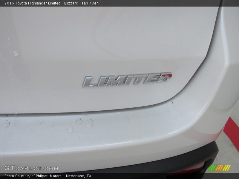 Blizzard Pearl / Ash 2016 Toyota Highlander Limited