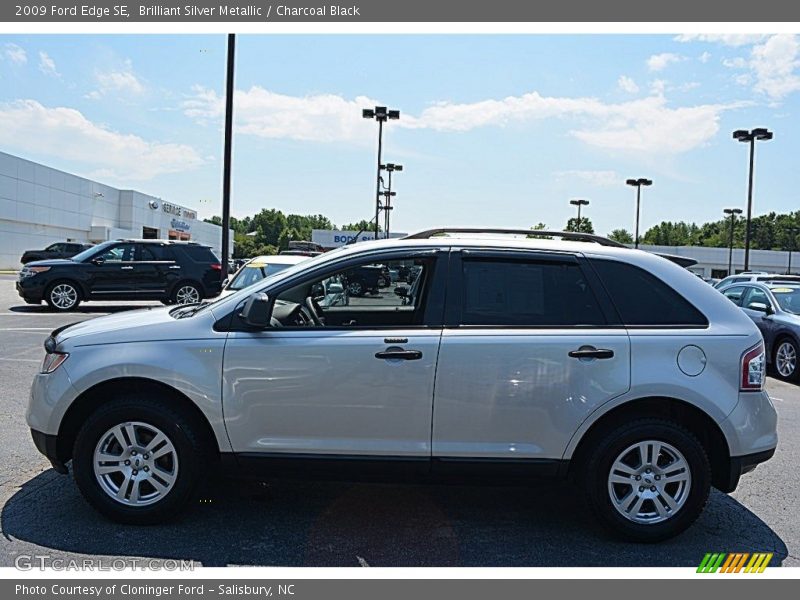 Brilliant Silver Metallic / Charcoal Black 2009 Ford Edge SE
