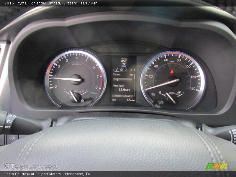 Blizzard Pearl / Ash 2016 Toyota Highlander Limited