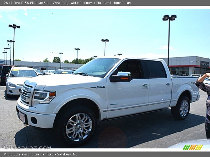 White Platinum / Platinum Unique Pecan 2014 Ford F150 Platinum SuperCrew 4x4