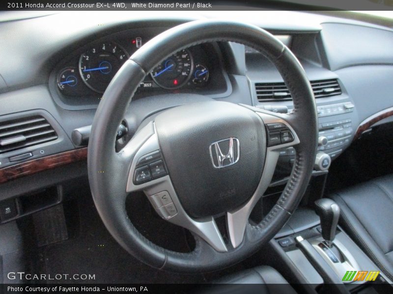 White Diamond Pearl / Black 2011 Honda Accord Crosstour EX-L 4WD