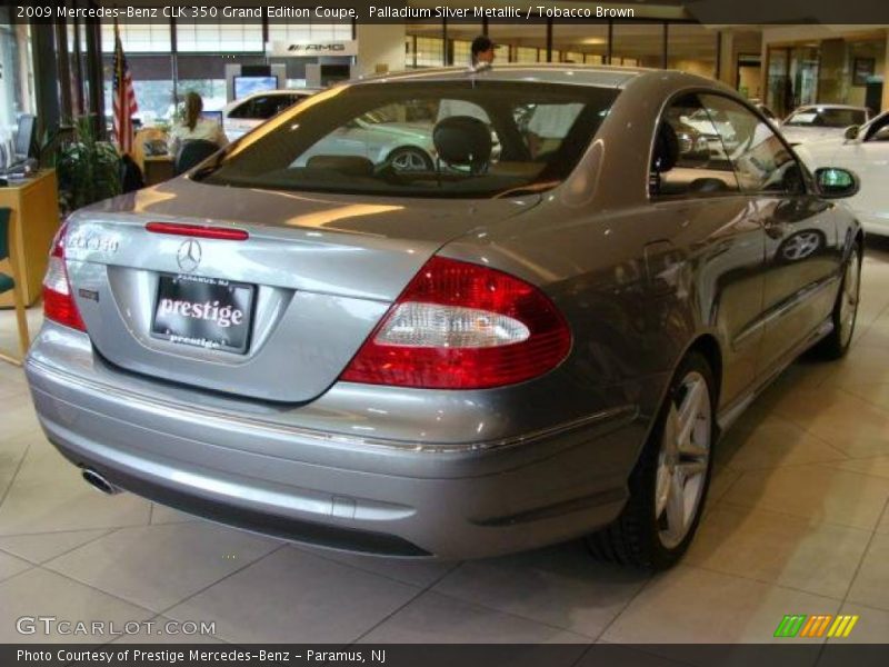Palladium Silver Metallic / Tobacco Brown 2009 Mercedes-Benz CLK 350 Grand Edition Coupe