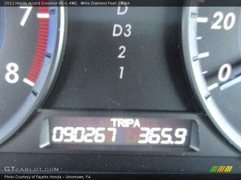White Diamond Pearl / Black 2011 Honda Accord Crosstour EX-L 4WD