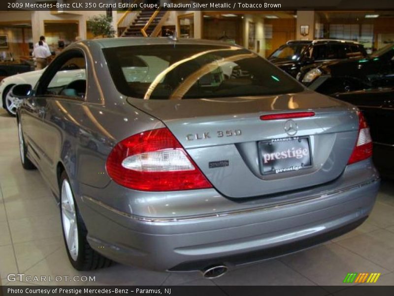 Palladium Silver Metallic / Tobacco Brown 2009 Mercedes-Benz CLK 350 Grand Edition Coupe