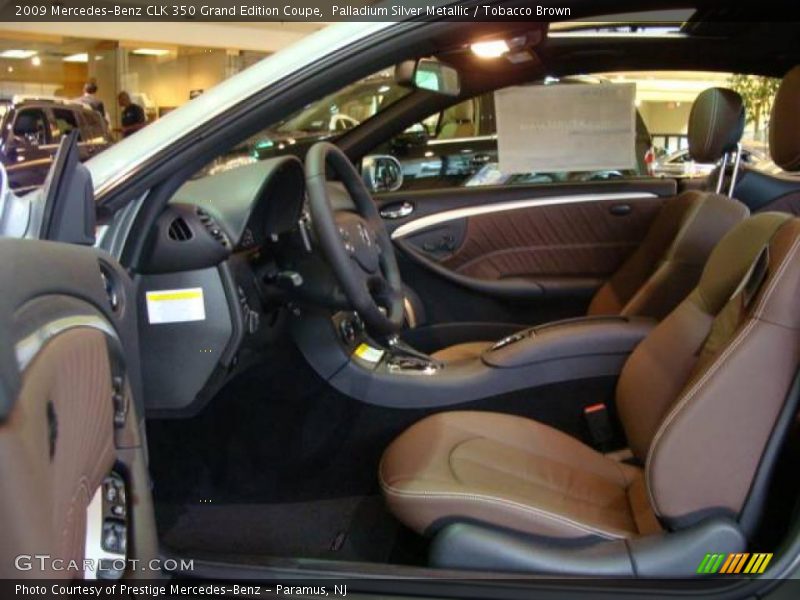 Palladium Silver Metallic / Tobacco Brown 2009 Mercedes-Benz CLK 350 Grand Edition Coupe