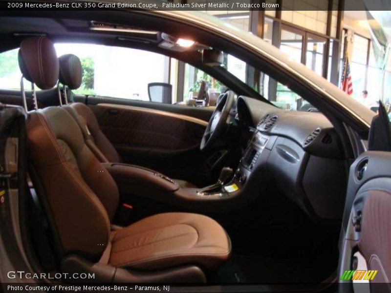 Palladium Silver Metallic / Tobacco Brown 2009 Mercedes-Benz CLK 350 Grand Edition Coupe