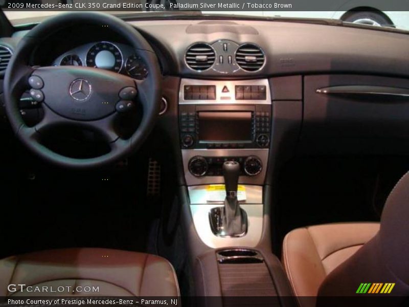 Palladium Silver Metallic / Tobacco Brown 2009 Mercedes-Benz CLK 350 Grand Edition Coupe