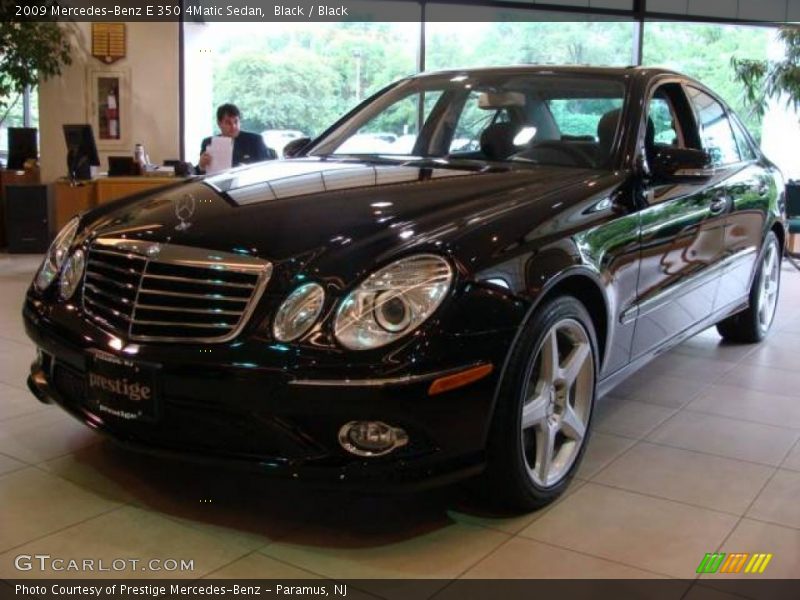 Black / Black 2009 Mercedes-Benz E 350 4Matic Sedan