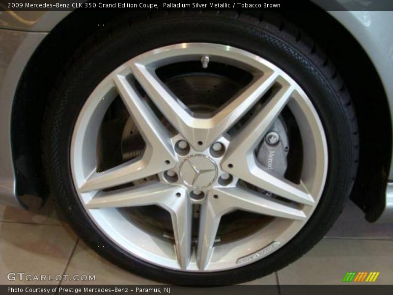 Palladium Silver Metallic / Tobacco Brown 2009 Mercedes-Benz CLK 350 Grand Edition Coupe