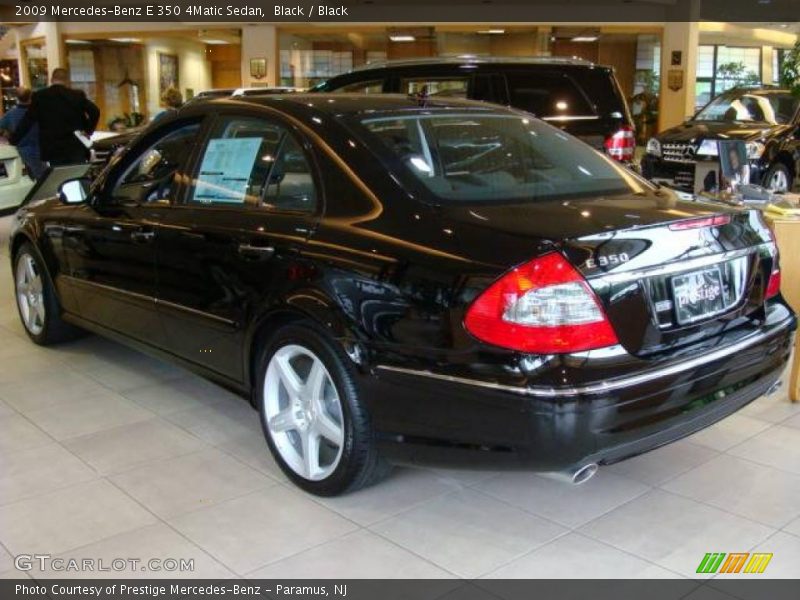 Black / Black 2009 Mercedes-Benz E 350 4Matic Sedan