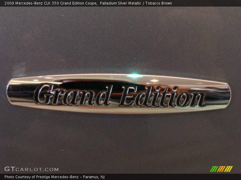 Palladium Silver Metallic / Tobacco Brown 2009 Mercedes-Benz CLK 350 Grand Edition Coupe