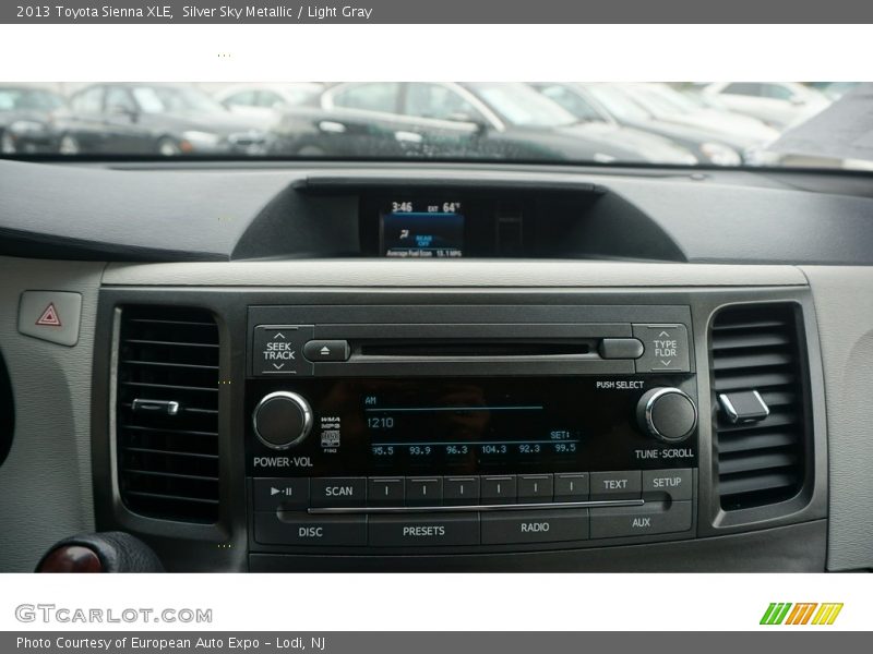 Silver Sky Metallic / Light Gray 2013 Toyota Sienna XLE