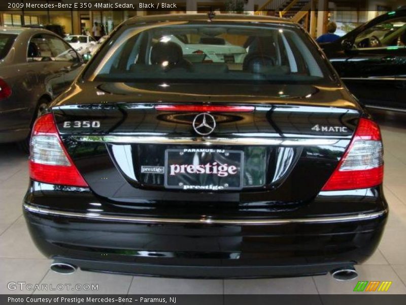 Black / Black 2009 Mercedes-Benz E 350 4Matic Sedan