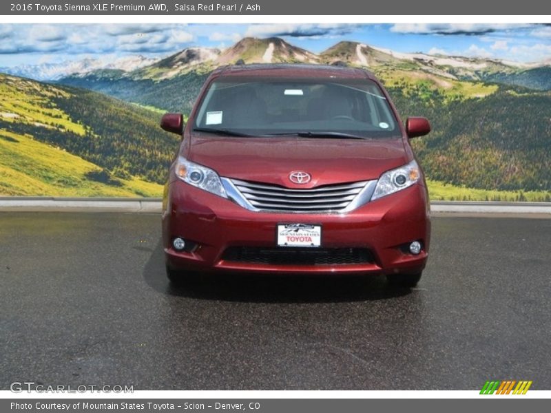Salsa Red Pearl / Ash 2016 Toyota Sienna XLE Premium AWD