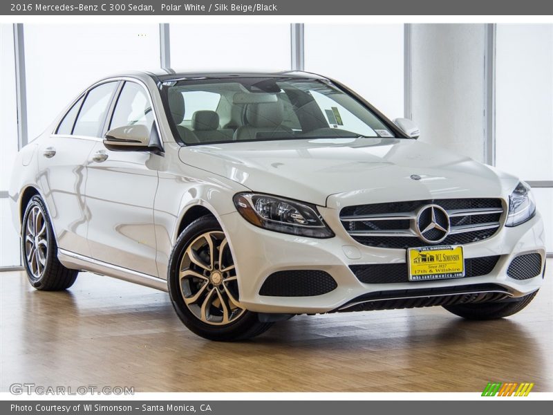 Polar White / Silk Beige/Black 2016 Mercedes-Benz C 300 Sedan