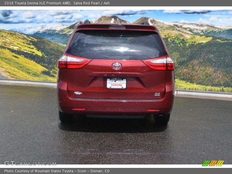 Salsa Red Pearl / Ash 2016 Toyota Sienna XLE Premium AWD