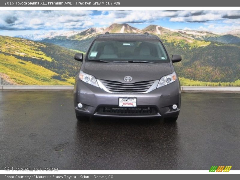 Predawn Gray Mica / Ash 2016 Toyota Sienna XLE Premium AWD