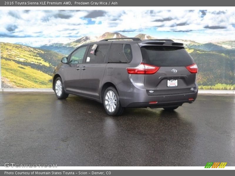 Predawn Gray Mica / Ash 2016 Toyota Sienna XLE Premium AWD