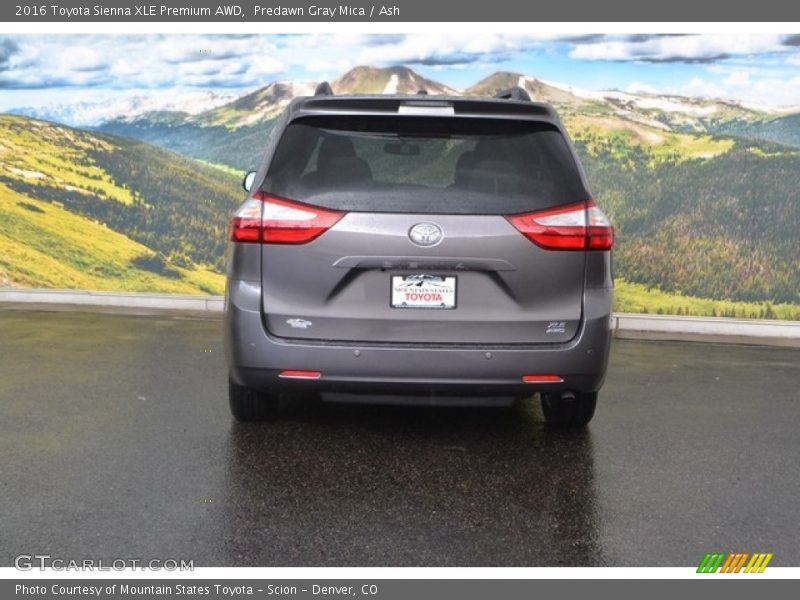 Predawn Gray Mica / Ash 2016 Toyota Sienna XLE Premium AWD