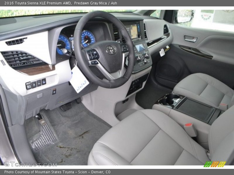 Predawn Gray Mica / Ash 2016 Toyota Sienna XLE Premium AWD