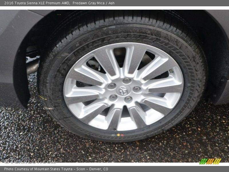 Predawn Gray Mica / Ash 2016 Toyota Sienna XLE Premium AWD
