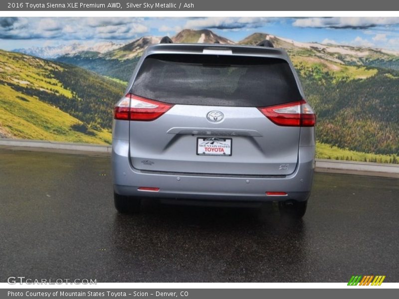 Silver Sky Metallic / Ash 2016 Toyota Sienna XLE Premium AWD