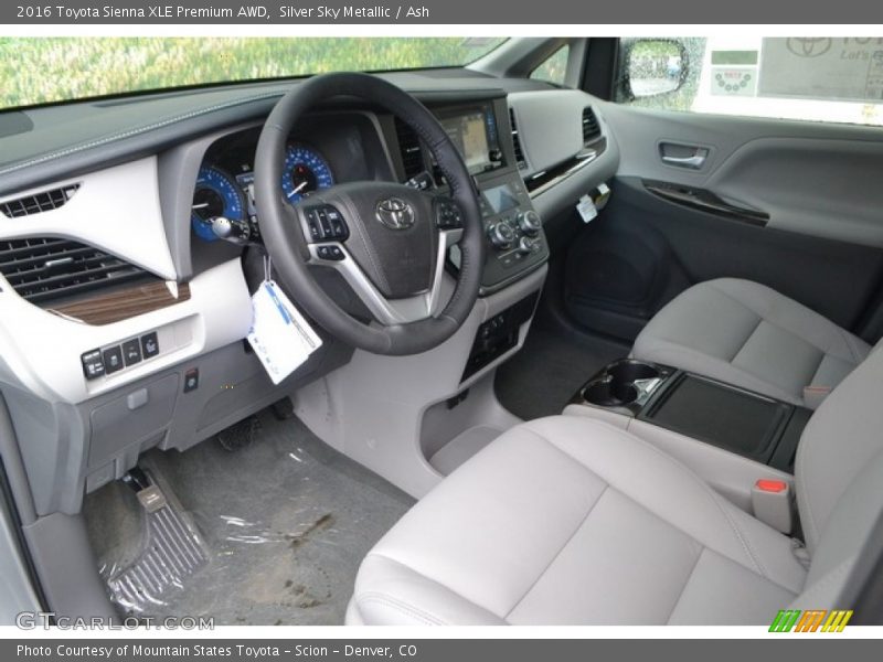 Silver Sky Metallic / Ash 2016 Toyota Sienna XLE Premium AWD