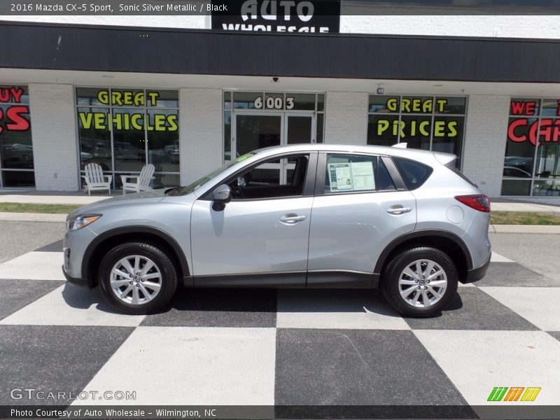 Sonic Silver Metallic / Black 2016 Mazda CX-5 Sport