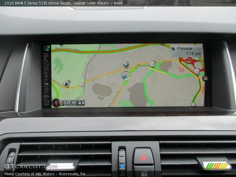 Glacier Silver Metallic / Black 2016 BMW 5 Series 528i xDrive Sedan