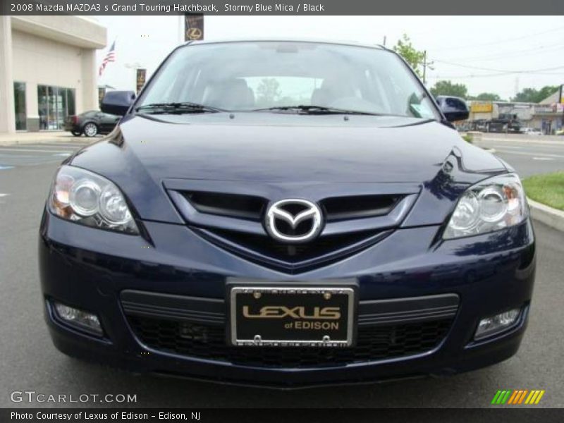 Stormy Blue Mica / Black 2008 Mazda MAZDA3 s Grand Touring Hatchback