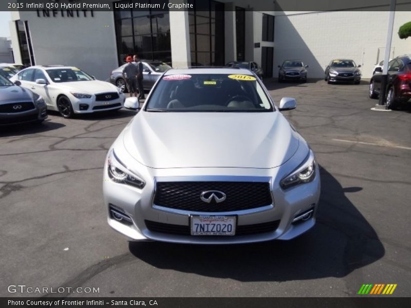 Liquid Platinum / Graphite 2015 Infiniti Q50 Hybrid Premium