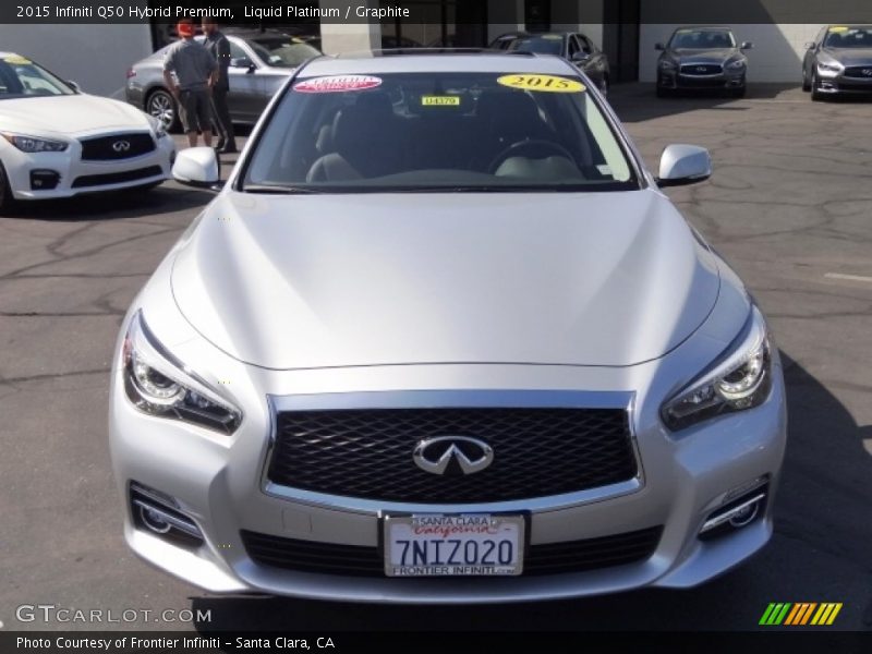 Liquid Platinum / Graphite 2015 Infiniti Q50 Hybrid Premium