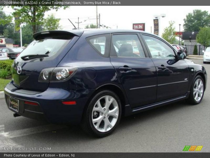 Stormy Blue Mica / Black 2008 Mazda MAZDA3 s Grand Touring Hatchback