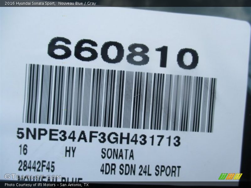 Nouveau Blue / Gray 2016 Hyundai Sonata Sport