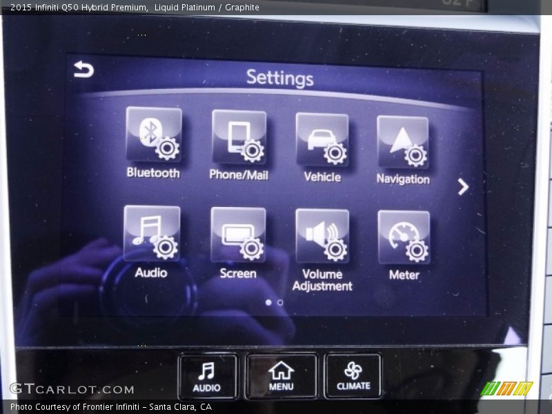 Liquid Platinum / Graphite 2015 Infiniti Q50 Hybrid Premium
