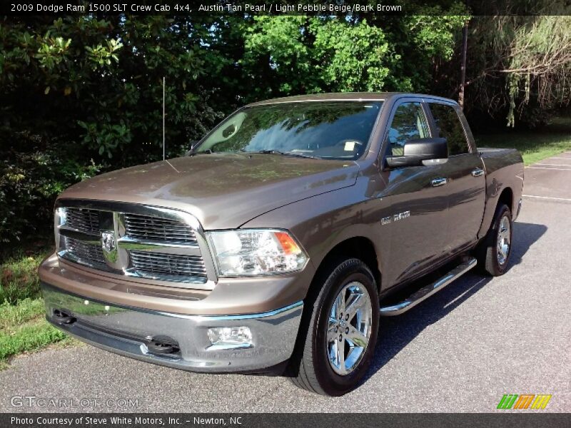 Austin Tan Pearl / Light Pebble Beige/Bark Brown 2009 Dodge Ram 1500 SLT Crew Cab 4x4