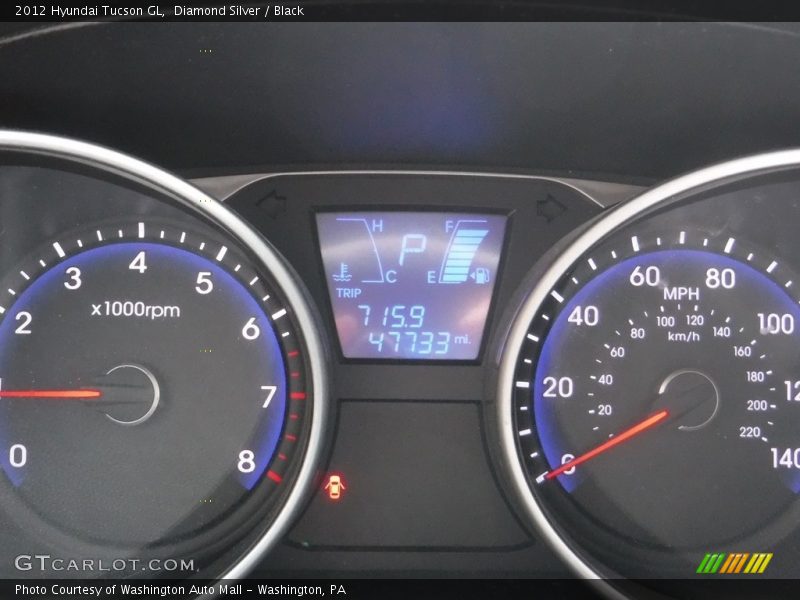 Diamond Silver / Black 2012 Hyundai Tucson GL