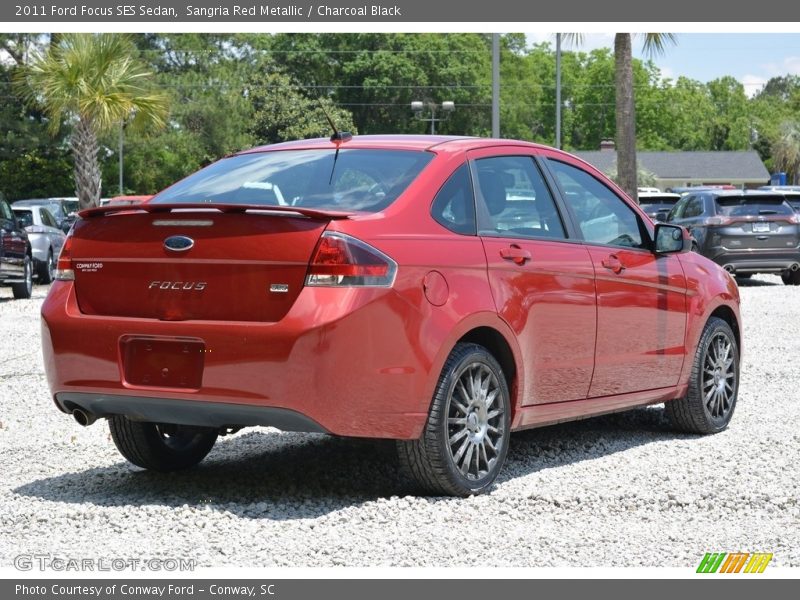 Sangria Red Metallic / Charcoal Black 2011 Ford Focus SES Sedan